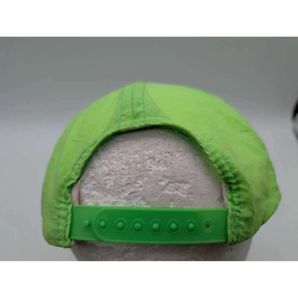 Vintage Breckenridge Ski Hat Neon Green Snapback Pink Embroidery Retro Cap
